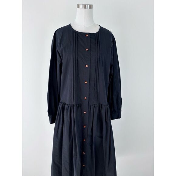 Vintage The J. Peterman Company Cotton Black Amish Dress NWT - Picture 2 of 9
